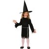 Klasszikus Boszorkány Lány Jelmez Halloweenre, 10 - 12 Év, Fekete