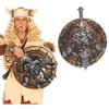 Koponyás Viking Pajzs és Kard Szett Felnőtteknek, Pajzs 45 cm, Kard 57 cm
