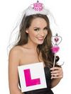 Lánybúcsú Szett Bride To Be Tiarával, Kitűzővel és Varázspálcával