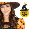 LED-es Boszorkánykalapos Tök Nyaklánc Halloweenre, 5 cm