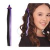 Lila és Fekete Boszorkány Hajtincs Lányoknak Halloweenre, 40 cm