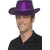 Lila Glitteres Cowboy Kalap