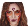 Lila Öntapadós Koponya Arc Díszítőkövek Nőknek Halloweenre