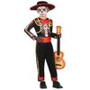 Mariachi Csontváz Fiú Jelmez Mexikói Halottak Napjára, 7 - 9 Év, Fekete, Többszínű