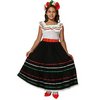 Mexikói Lány Jelmez, 5 - 6 Év, Fehér, Fekete