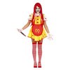Miss McKiller Véres Bohóc Jelmez Lányoknak Halloweenre, M (38-40), Sárga, Piros
