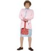 Rózsaszín Mrs Brown Jelmez Férfiaknak Ruhával, Kardigánnal, Parókával, Szemüveggel, Zsebkendővel és Anyajeggyel - L