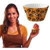 Narancssárga 50 db Halloween Muffin Papír Kapszli,  5 cm