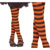 Narancssárga-Fekete Csíkos Harisnya Lányoknak Halloweenre
