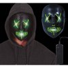 Neon Világító Fekete Purge Maszk Halloweenre