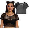 Neonsárga Női Hálós Crop Top 80-as Évek Partira