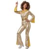 Női Arany Disco Jelmez Szett a 70-es évekre