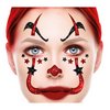 Női Csillámos Bohóc Arcdísz Halloweenre, 20x20 cm