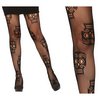 Női Hálós Harisnya Cukorkoponya Mintával Halloweenre