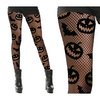 Női Hálós Harisnya Tök és Denevér Mintával Halloweenre