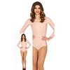 Női Hosszú Ujjú Testszínű Body