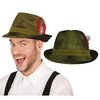 Oktoberfest Zöld Bársony Kalap Tollal