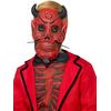 Piros Díszített Ördög Maszk Gyerekeknek Szarvakkal Halloweenre