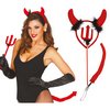 Ördög Női Kiegészítő Szett Halloweenre, 3 részes
