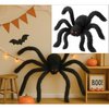 Óriás Fekete Pók Halloween Dekoráció, 125 cm