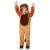 Barna Oroszlán Jelmez Totyogó Gyerekeknek Kapucnis Kezeslábassal - 1-2 év