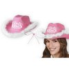 Party Girls Rózsaszín Cowboy Kalap Marabou Tollakkal Lánybúcsúra