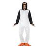 Fekete-Fehér Pingvin Jelmez Férfiaknak Kapucnis Kezeslábassal - L