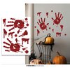 Piros Csillámos Cukorkoponya Falmatrica Halloweenre, 30x40 cm