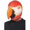 Piros Egész Fejet Befedő Latex Papagáj Maszk