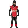 Piros-Fekete Ninja Gyerek Jelmez Szett, 10 - 12 Év