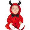 Piros-Fekete Ördög Csecsemő Jelmez Szett Halloweenre
