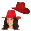 Piros Műbőr Cowboy Kalap Felnőtteknek