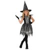 Pókhálós Boszorkány Jelmez Lányoknak Halloweenre, 10 - 12 Év, Ezüst