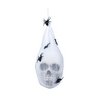 Pókhálós Koponya Dekoráció Halloweenre, 25 cm