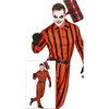 Rémisztő Harlequin Fegyenc Férfi Jelmez Halloweenre, L (52-54), Narancssárga, Fekete