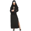 Rossz Apáca Női Jelmez Halloweenre, M (38-40), Fekete