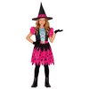 Rózsaszín Csillagos Boszorkány Lány Jelmez Halloweenre, 5 - 6 Év