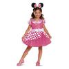 Rózsaszín-Fehér Disney Minnie Mouse Jelmez Kislányoknak - T1