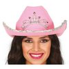 Rózsaszín Filc Cowboy Kalap Koronás Díszítéssel Nőknek Lánybúcsúra