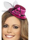 Rózsaszín Hen Party Mini Kalap Fátyollal