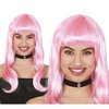 Rózsaszín Vörös Bob Paróka Női Ördög Jelmezhez Halloweenre