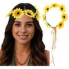Sárga Napraforgó Virágkoszorú Nőknek Hippie Partihoz