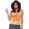 Sárga Szeretem a 70-es Éveket Angol Feliratú Ujjatlan Top Nőknek - S