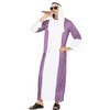 Sejk Férfi Jelmez, L (52-54), Fehér, Orgonalila