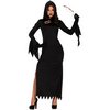 Sötét Kámzsás Női Jelmez Halloweenre, M (38-40), Fekete