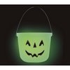 Sötétben világító Tökfej Édességgyűjtő Vödör Halloweenre,  20 cm