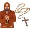Szerzetes Rózsafüzér Kereszttel Halloweenre, 90 cm