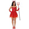 Szexi Ördög Női Jelmez Szett Halloweenre