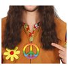 Színes Béke Jel Medál Nyaklánc Hippie Partira, 8 cm