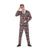 Színes Gonosz Bohóc Mintás Öltöny Férfiaknak Zakóval, Nadrággal és Nyakkendővel - L
